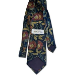 Oak Hall Men's Floral Silk Tie - Multicolor